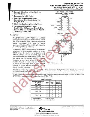 SN74AS286NE4 datasheet  